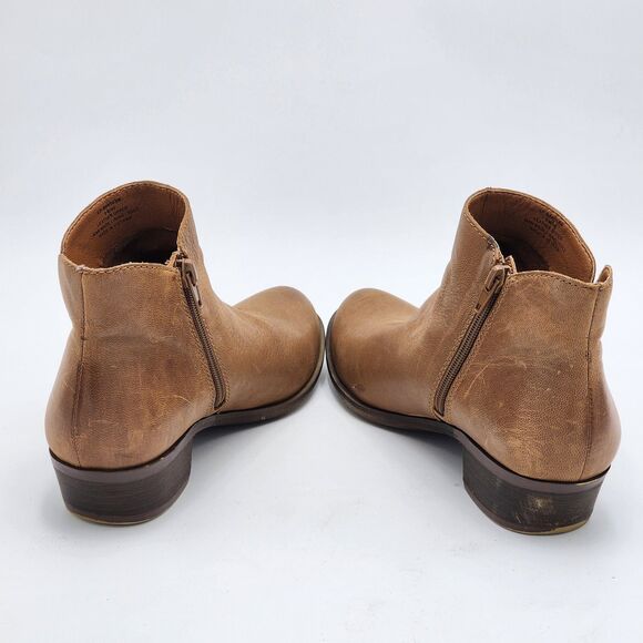 Lucky Brand Banterr Brown Leather Ankle Boots Size 9 - Picture 5 of 10